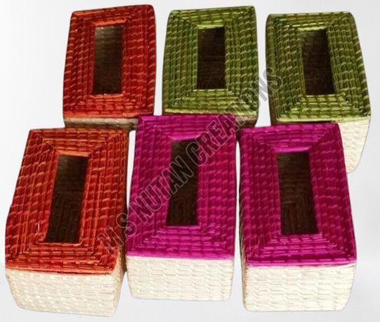 Handmade Sikki Grass Tissue Box Holder