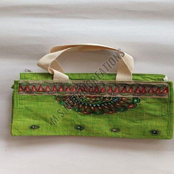 Ladies Hand Made Madhubani Khadi Cotton Bag