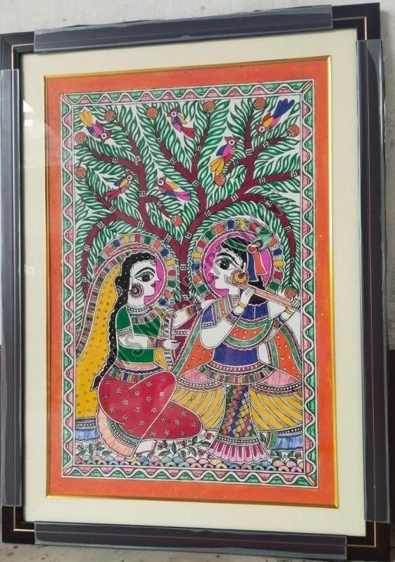 Radha Krishna Madhubani Painting