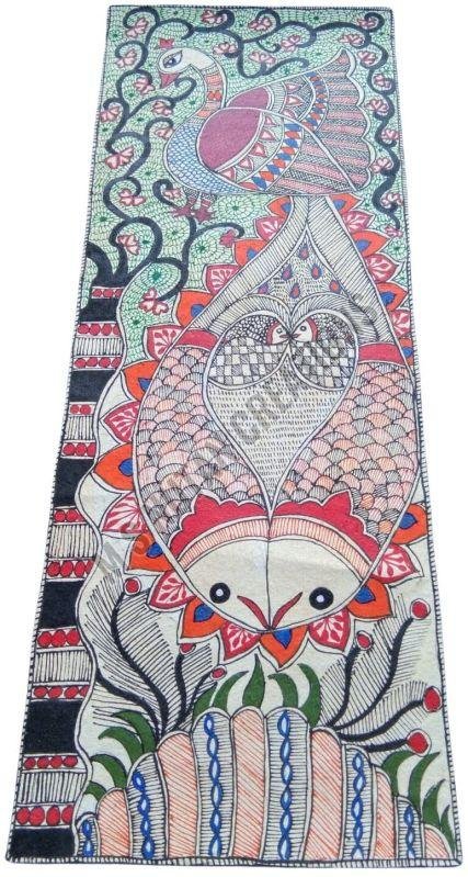 Multicolor Framed Fish Mandala Madhubani Art Painting For Home Decor