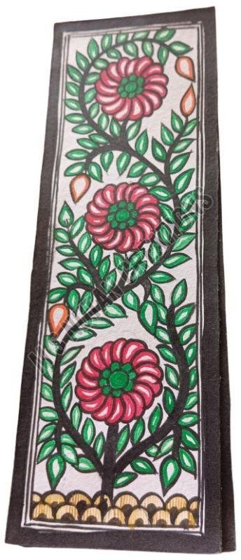 Multicolor Flower Handmade Madhubani Painting