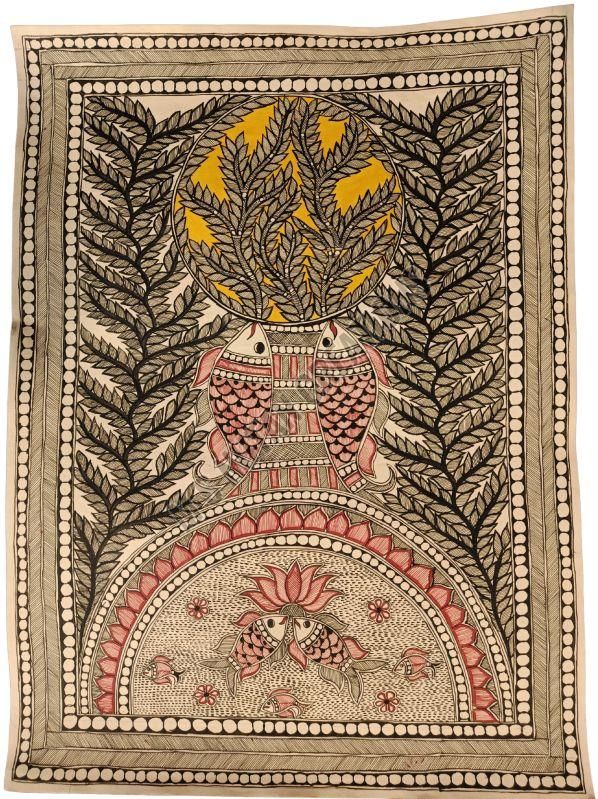 Hand Painted Tree OF Life Madhubani Painting