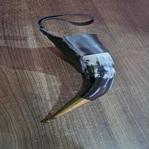 Drinking Horn with Leather Holder