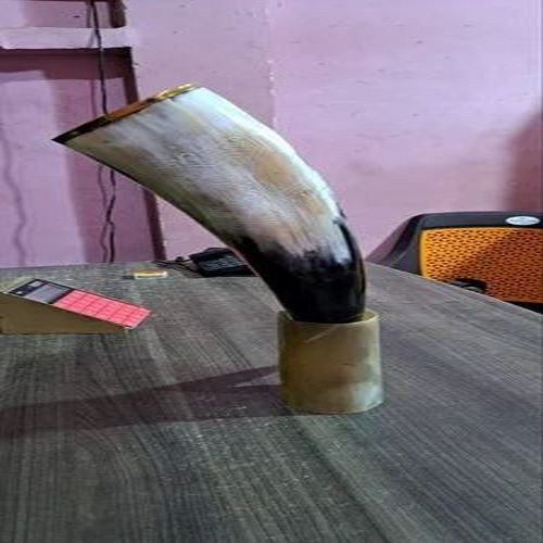 Large Drinking Horn with Stand