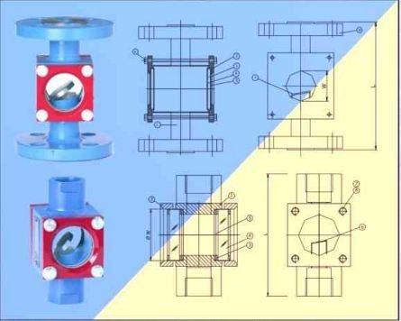 Flapper Type Sight Flow Indicator