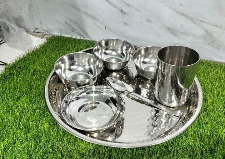 Metal Silver Thali Set