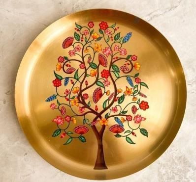 Printed Bronze Thali