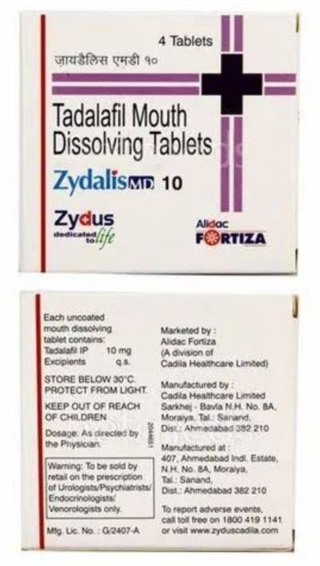 Zydalis Md 10mg Tadalafil Mouth Dissolving Tablets