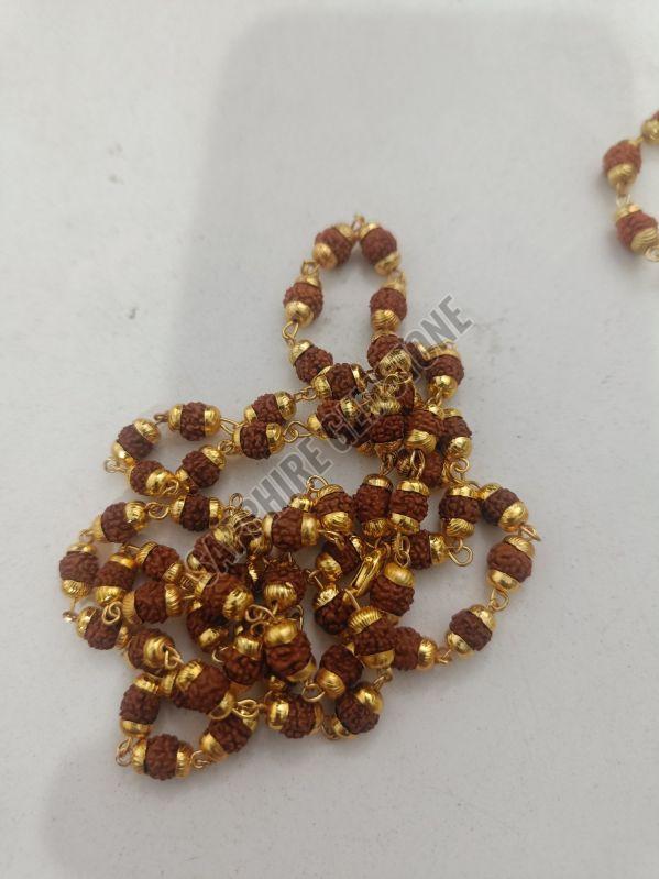 Gold Plated Rudraksha Mala