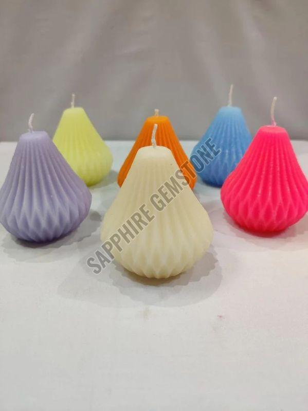 Ribbed Pear Shaped Decorative Candles