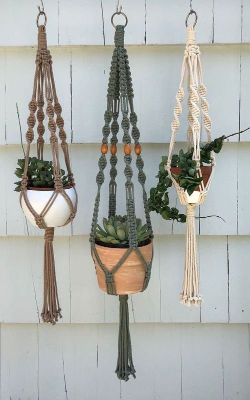 Cotton Thread Macrame Plant Hanger
