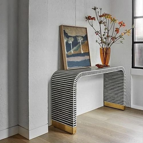 Bone Inlay Console Table