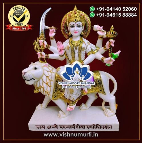 Durga Mata Marble Statue