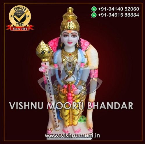 Marble Kartikeya Statue