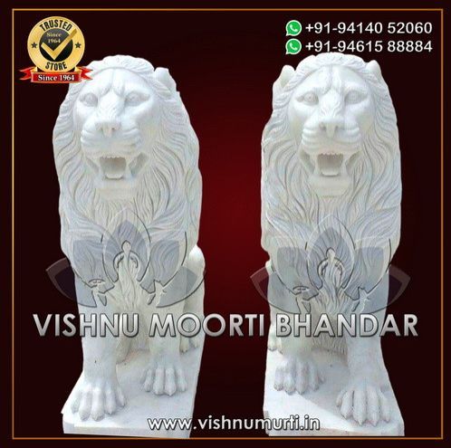 Marble Lion Statue