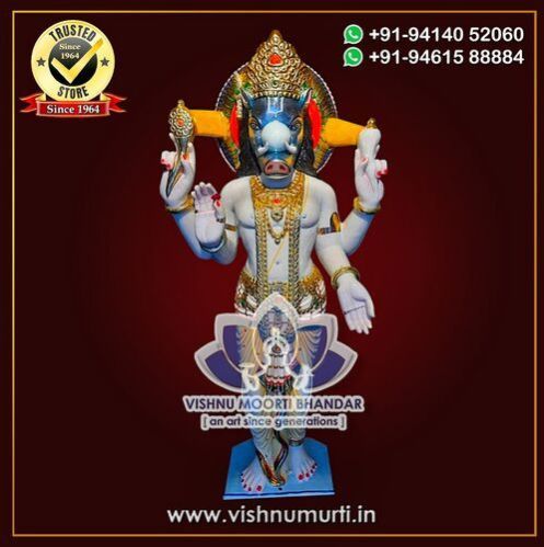 Vishnu Varah Avatar Marble Statue