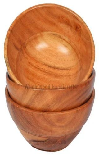 Brown Wooden Salad Bowl Set