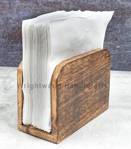 Burnt Wooden Napkin Holder