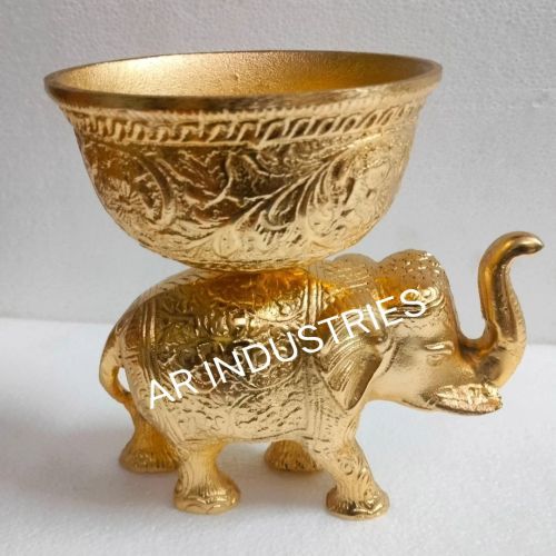 Aluminium Elephant with Dry Fruit Bowl