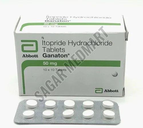 Ganaton 50mg Itopride Hydrochloride Tablet