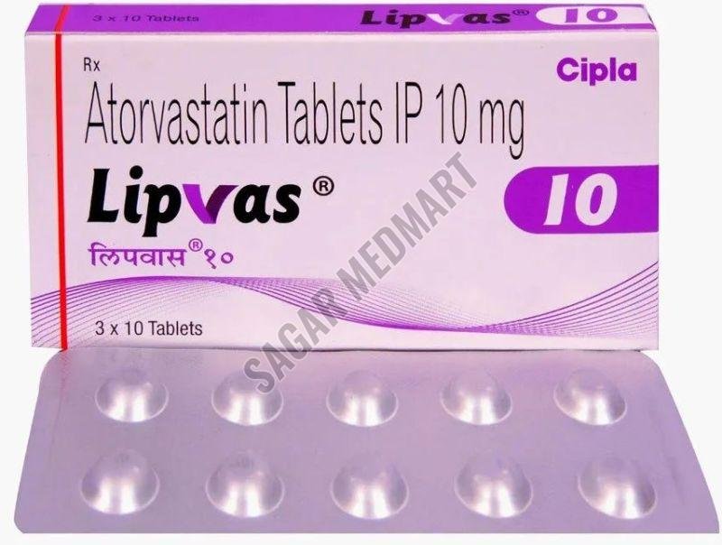Lipvas 10mg Atorvastatin Tablet