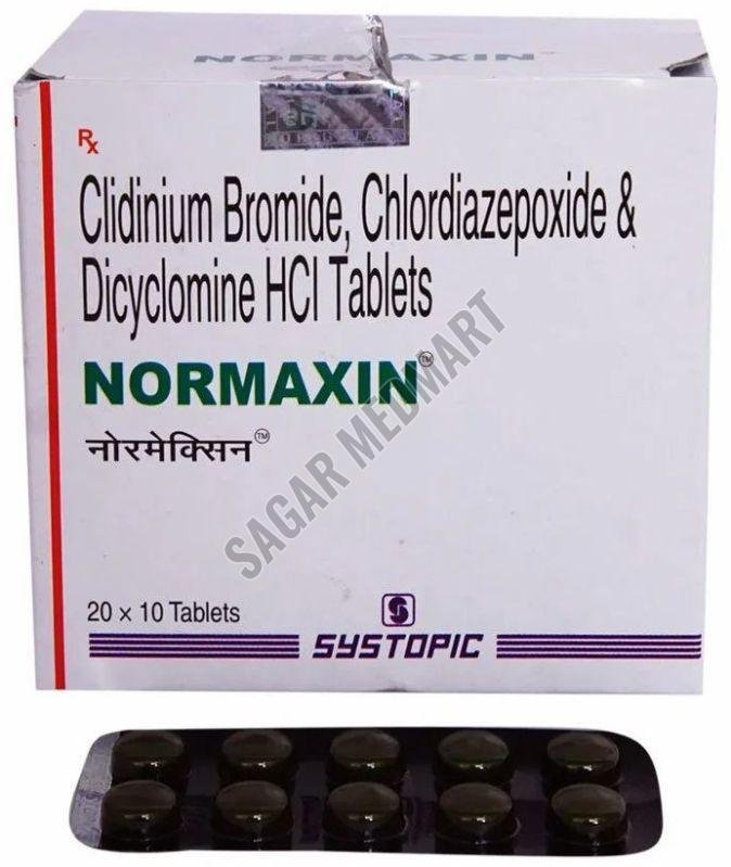 Normaxin Chlordiazepoxide Clidinium Dicyclomine Tablet