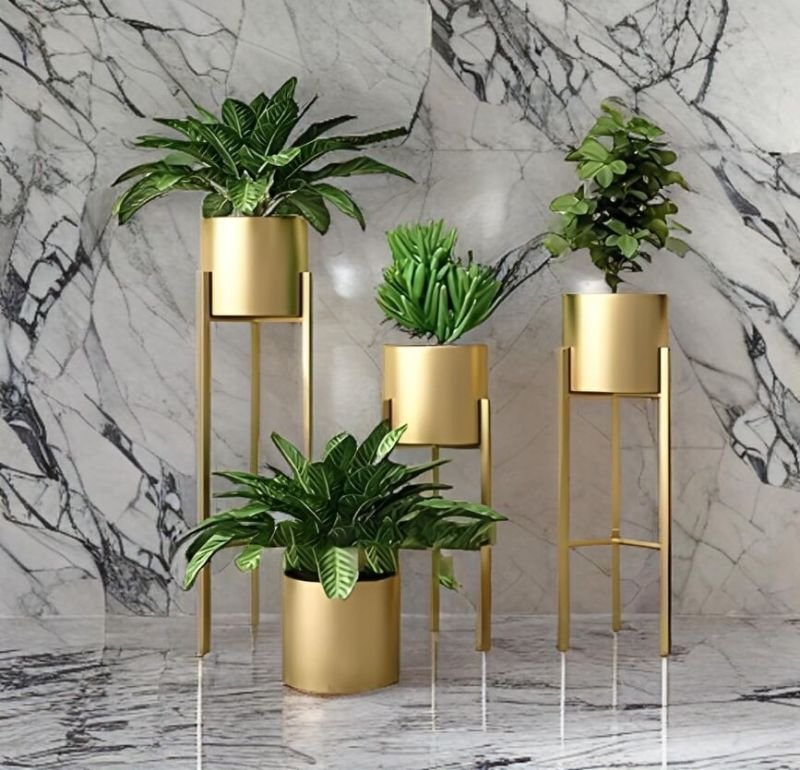 Metallic Planters