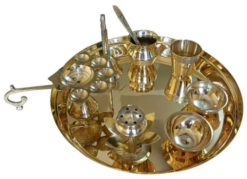 Pooja Thali In Brass