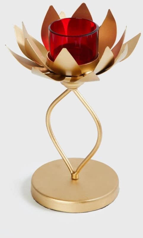 Glass Votive Flower T-Light Candle Holder