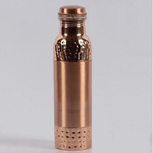 Half Hammered Copper Water Bottle