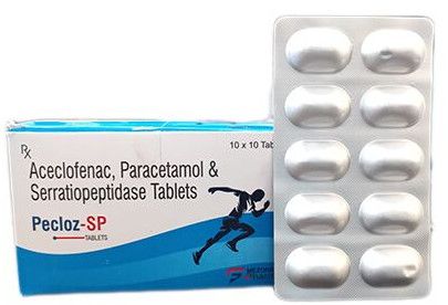 Aceclofenac 100 Mg Paracetamol 325 Mg Serratiopeptidase 15 Mg Tablet