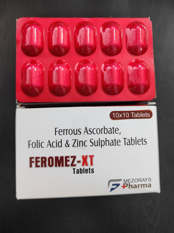 Ferrous Ascorbate 100 Mg Folic Acid 1.5 Mg Zinc 22.5 Mg Tablets
