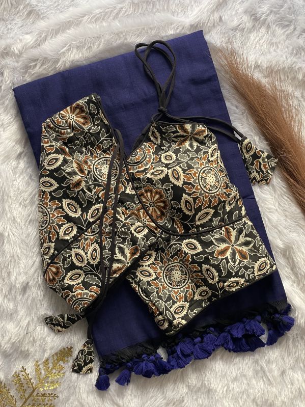 Black Printed Ladies Cotton Silk Saree