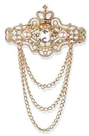 Golden Sherwani Brooch Pin