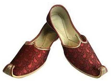 Mens Red Wedding Wear Jutti