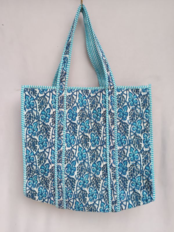 Blue Cotton Tote Bags