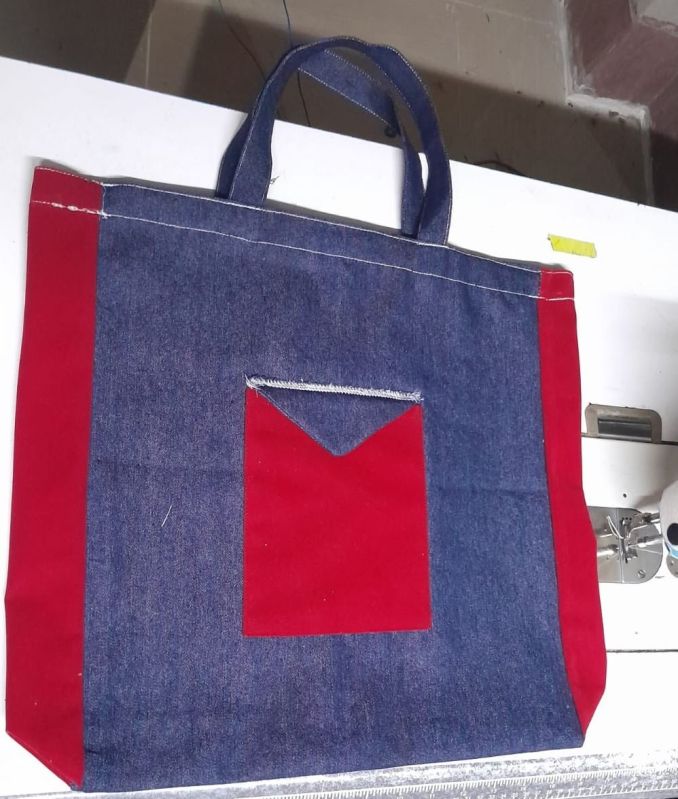 3kg Blue Red Cotton Canvas Bag