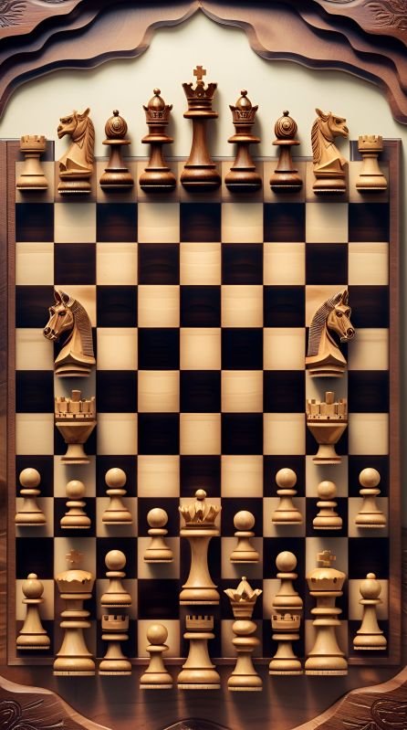 Chess Board Digital Portrait Painting