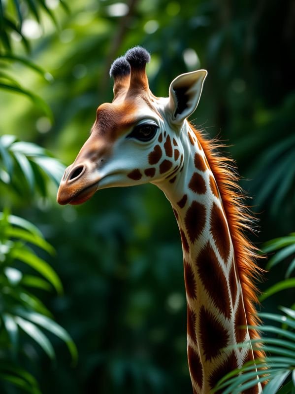 Realistic Wildlife Digital Portrait Wall Painting