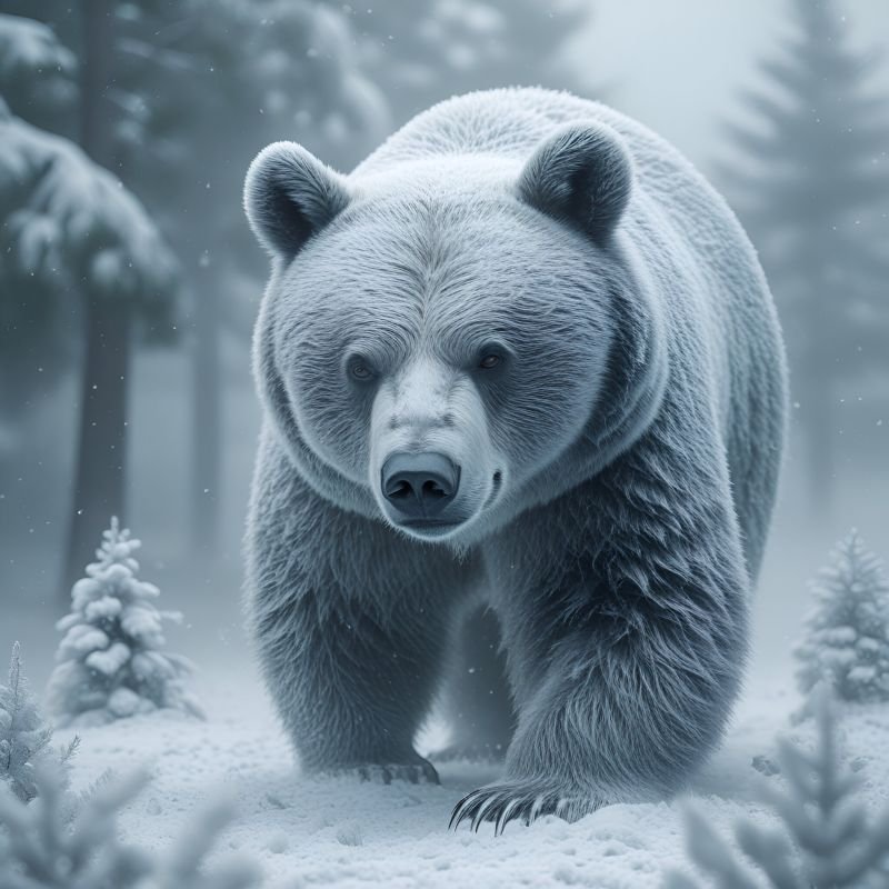 Snow Bear Digital Wall Art Painting