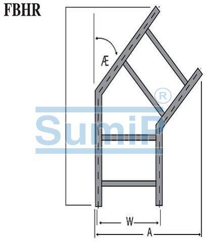 45 Degree Horizontal Direct Bend Fiberglass Cable Tray