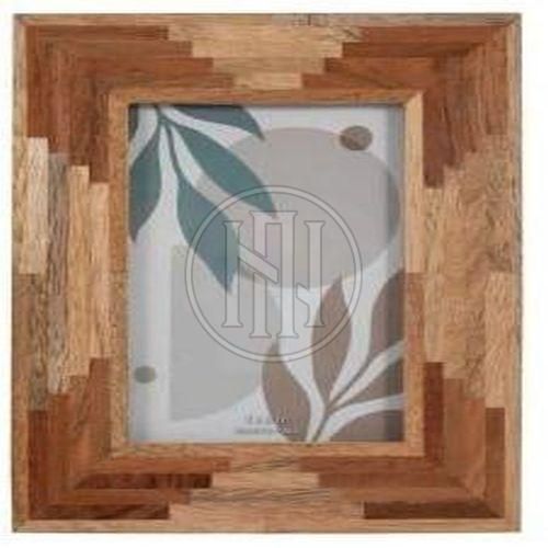 Geometric Pattern Wood Photo Frame