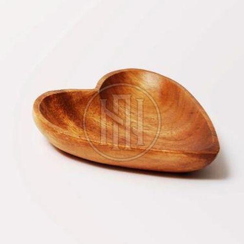 Heart Shaped Natural Wood Tray