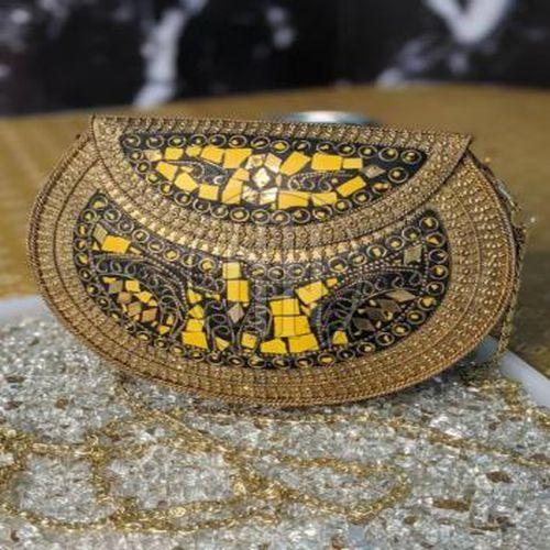 Mosaic and Filigree Metal Clutch