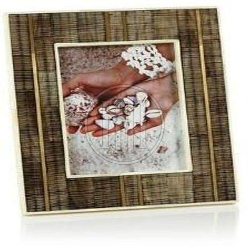 Natural Cane and Bone Trim Photo Frame