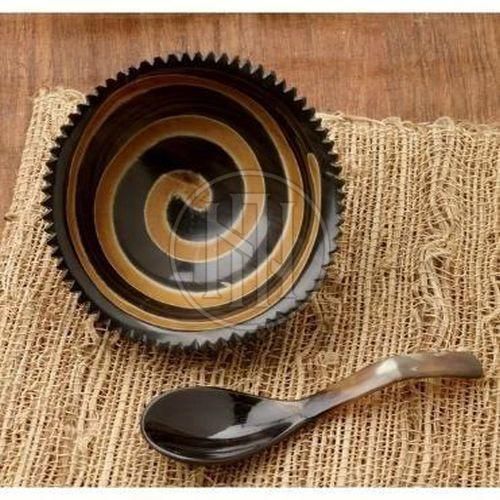 Natural Polished Horn Bowl