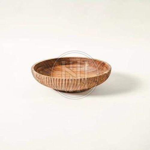Natural Wood Serving Bowl