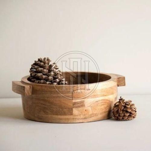 Rustic Deep Wood Serving Bowl
