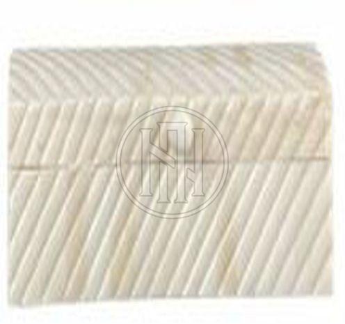 White Diagonal Stripe Bone Inlay Rectangular Box