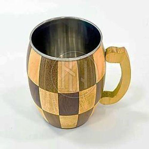 Wood and Steel Check Pattern Mug